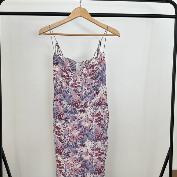 Reformation - Kourtney Purple Floral Midi Dress - Picture 2 of 6
